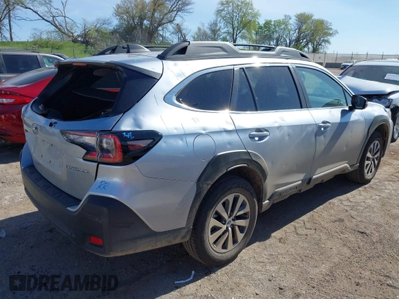 2025 Subaru Outback Premium with VIN 4S4BTACC7S3169389, listed as a IAAI auction lot 42180479 with 13,479 mi miles and . Bid and sale history available at DreamBid. Image 4.