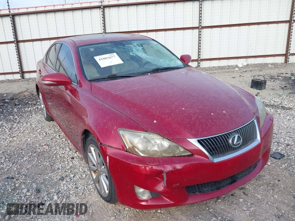 2009 Lexus IS with VIN JTHCK262492032459, listed as a IAAI auction lot 41883677 with 187,740 mi miles. Bid and sale history available at carsss.com. Image 1.