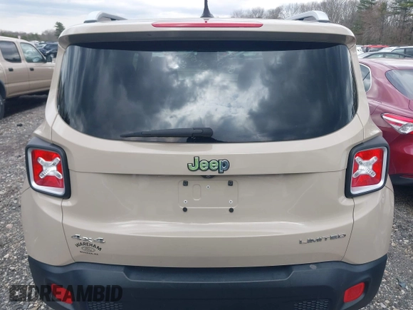 2016 Jeep Renegade Limited with VIN ZACCJBDT1GPC67646, listed as a IAAI auction lot 41875416 with 146,233 mi miles and . Bid and sale history available at DreamBid. Image 16.