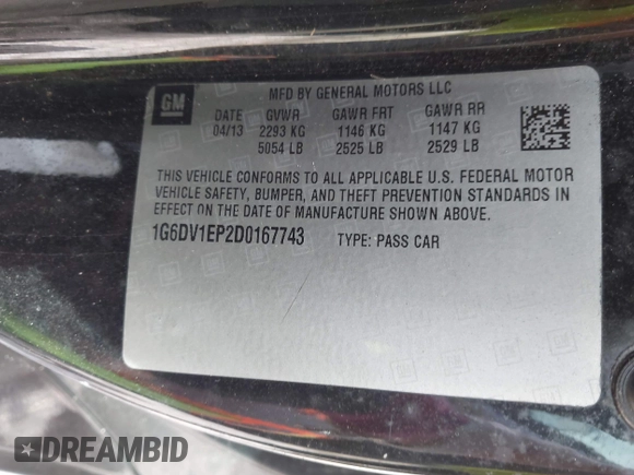 2013 Cadillac CTS-V z VIN 1G6DV1EP2D0167743, wystawiony jako IAAI lot #41450088 z przebiegiem 131 184 mil mil oraz . Historia ofert i sprzedaży dostępna na DreamBid. Obrazek 9.
