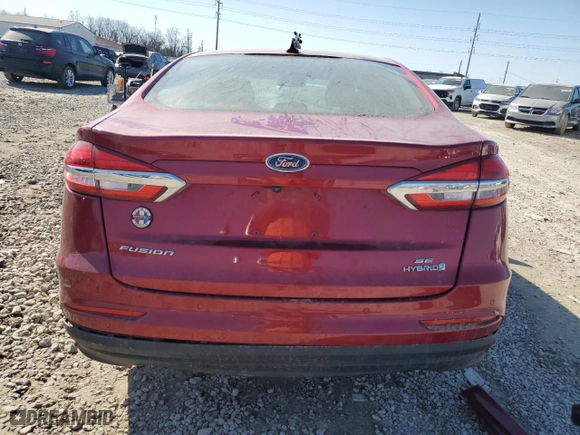 2019 Ford Fusion Hybrid SE with VIN 3FA6P0LU1KR210538, listed as a Copart auction lot 47863745 with 104,003 mi miles and Salvage Title. Bid and sale history available at carsss.com. Image 6.