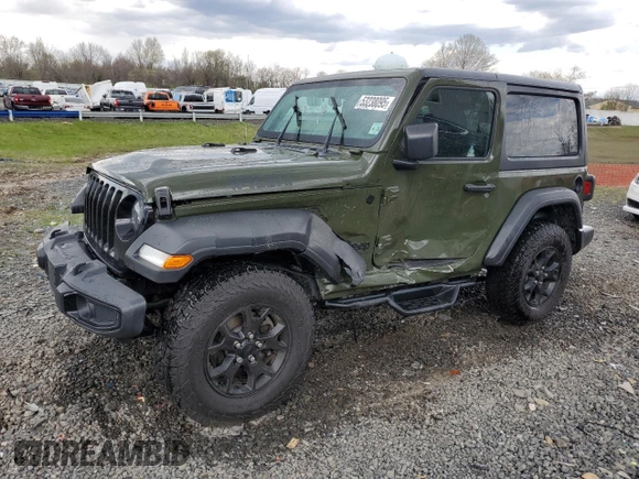 2021 Jeep Wrangler Sport z VIN 1C4GJXAN5MW668474, wystawiony jako Copart lot #53238095 z przebiegiem Nie podano mil oraz Szkody całkowita. Historia ofert i sprzedaży dostępna na DreamBid. Obrazek 1.