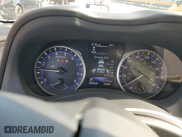 2015 Infiniti Q50 Premium with VIN JN1BV7AR8FM401557, listed as a Copart auction lot 54860485 with 71,214 mi miles and Salvage title. Bid and sale history available at DreamBid. Image 9.