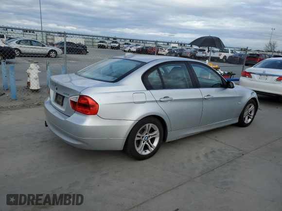 2008 BMW 3 Series 328i with VIN WBAVA37538NL48246, listed as a Copart auction lot 48487765 with 206,920 mi miles and Clean Title. Bid and sale history available at carsss.com. Image 3.