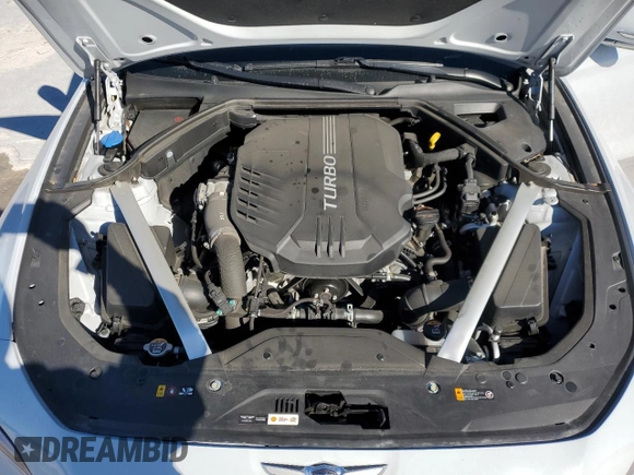 2022 Genesis G70 3.3T with VIN KMTG54TE8NU100556, listed as a Copart auction lot 82680694 with 42,679 mi miles and Salvage Title. Bid and sale history available at carsss.com. Image 11.