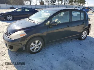2007 Nissan Versa 1.8 S with VIN 3N1BC13E07L444184, listed as a Copart auction lot 46214485 with 125,316 mi miles and Salvage Title. Bid and sale history available at carsss.com. Image 1.