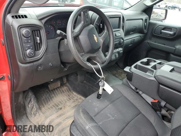 2021 Chevrolet Silverado 1500 Work Truck with VIN 1GCRYAEF0MZ357134, listed as a Copart auction lot 46982905 with Not Provided miles and Salvage Title. Bid and sale history available at DreamBid. Image 8.