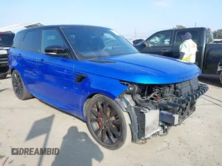 2021 Land Rover Range Rover Sport HST with VIN SALWS2RU2MA772532, listed as a IAAI auction lot 41394722 with 32,816 mi miles. Bid and sale history available at carsss.com. Image 1.