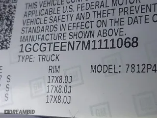 2021 Chevrolet Colorado 4WD ZR2 with VIN 1GCGTEEN7M1111068, listed as a IAAI auction lot 41335634 with 96,261 mi miles. Bid and sale history available at carsss.com. Image 9.