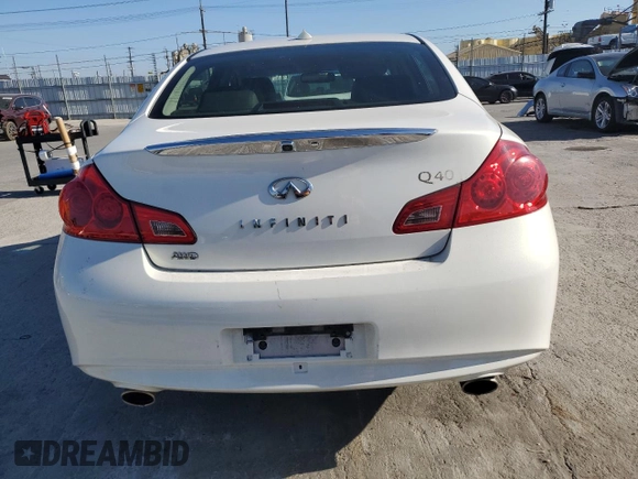 2015 Infiniti Q40 with VIN JN1CV6AR8FM520143, listed as a Copart auction lot 46702005 with 0 mi miles and Salvage Title. Bid and sale history available at carsss.com. Image 6.