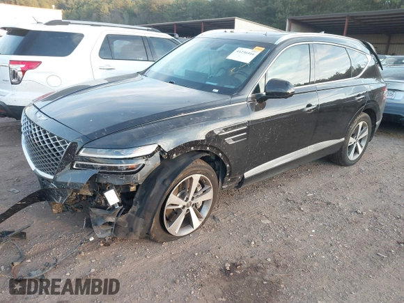 2021 Genesis GV80 with VIN KMUHCESC7MU063042, listed as a IAAI auction lot 41236516 with 40,535 mi miles and . Bid and sale history available at DreamBid. Image 2.
