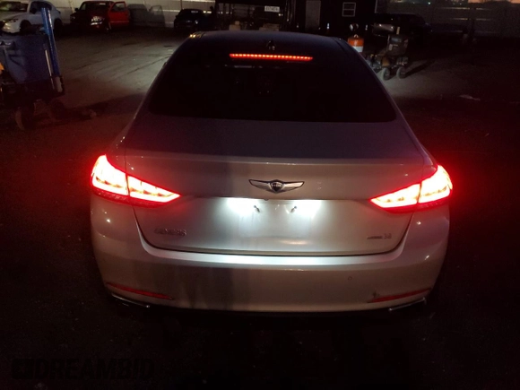 2015 Hyundai Genesis 3.8L with VIN KMHGN4JE5FU087568, listed as a Copart auction lot 81999524 with 70,739 mi miles and Salvage Title. Bid and sale history available at carsss.com. Image 6.