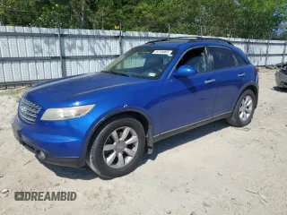 2005 Infiniti FX z VIN JNRAS08W95X216368, wystawiony jako Copart lot #54745065 z przebiegiem 232 897 mil mil oraz Szkody całkowita. Historia ofert i sprzedaży dostępna na DreamBid. Obrazek 1.