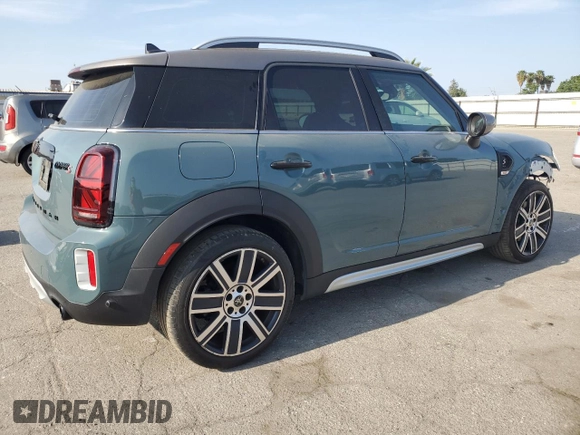 2022 MINI Countryman Cooper S with VIN WMZ53BR04N3N41652, listed as a Copart auction lot 55354375 with 20,821 mi miles and Salvage title. Bid and sale history available at DreamBid. Image 3.