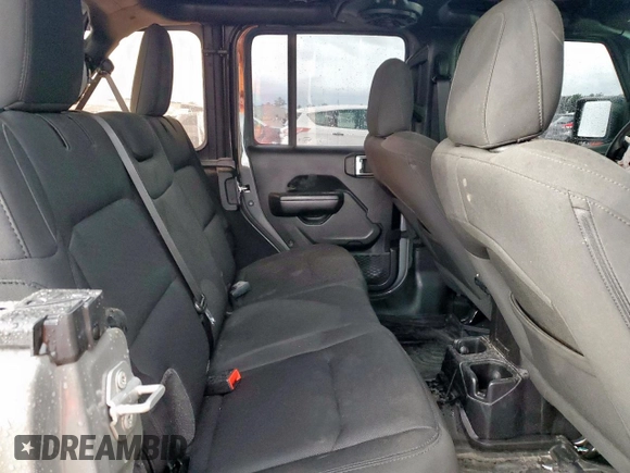 2021 Jeep Wrangler Unlimited Willys with VIN 1C4HJXDM6MW628041, listed as a Copart auction lot 58548475 with 22,697 mi miles and Salvage title. Bid and sale history available at DreamBid. Image 12.