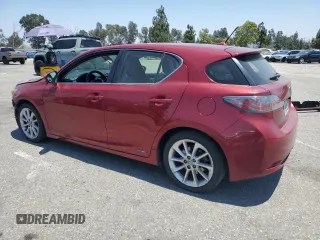 2012 Lexus CT 200h with VIN JTHKD5BH9C2095291, listed as a Copart auction lot 62746025 with 237,020 mi miles and Salvage title. Bid and sale history available at DreamBid. Image 2.
