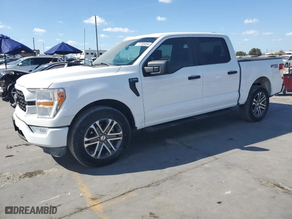 2021 Ford F-150 XL with VIN 1FTEW1C89MKE55077, listed as a Copart auction lot 77783054 with 32,935 mi miles and Salvage Title. Bid and sale history available at carsss.com. Image 1.