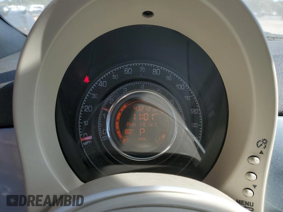 2014 FIAT 500 Sport with VIN 3C3CFFBR0ET301019, listed as a Copart auction lot 76070454 with 43,212 mi miles and Salvage Title. Bid and sale history available at carsss.com. Image 9.
