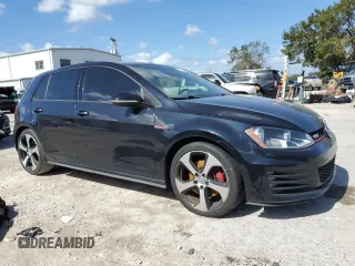 2017 Volkswagen Golf GTI S with VIN 3VW4T7AU6HM033285, listed as a Copart auction lot 77129054 with 55,781 mi miles and Salvage Title. Bid and sale history available at carsss.com. Image 4.