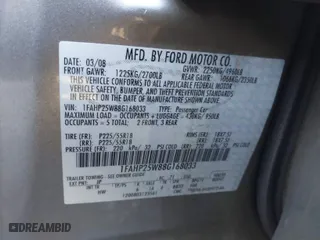 2008 Ford Taurus Limited with VIN 1FAHP25W88G168033, listed as a IAAI auction lot 41802067 with 139,747 mi miles. Bid and sale history available at carsss.com. Image 9.