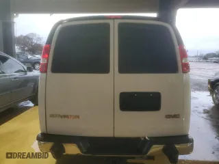 2019 GMC Savana Cargo Van with VIN 1GTW7AFG2K1293185, listed as a Copart auction lot 85685444 with 166,770 mi miles and Salvage Title. Bid and sale history available at carsss.com. Image 6.