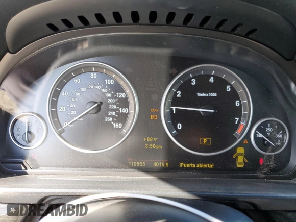 2011 BMW 5 Series 535i with VIN WBAFR7C59BC603284, listed as a Copart auction lot 50640615 with 110,665 mi miles and Salvage Title. Bid and sale history available at carsss.com. Image 9.