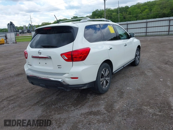 2018 Nissan Pathfinder SV with VIN 5N1DR2MM4JC664460, listed as a IAAI auction lot 42336424 with 116,203 mi miles and . Bid and sale history available at DreamBid. Image 4.