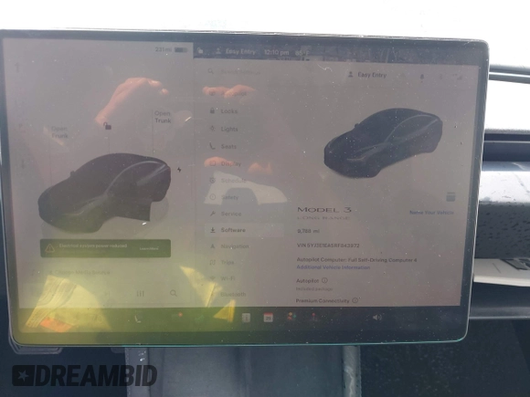 2024 Tesla Model 3 z VIN 5YJ3E1EA5RF843972, wystawiony jako IAAI lot #41873089 z przebiegiem 9 788 mil mil oraz . Historia ofert i sprzedaży dostępna na DreamBid. Obrazek 7.