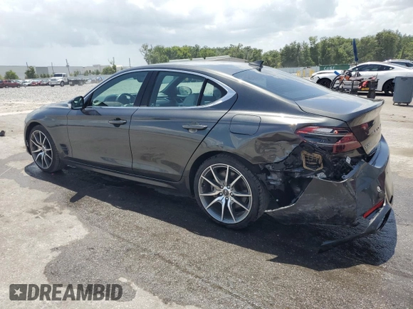 2022 Genesis G70 3.3T с VIN KMTG54TE3NU098344, выставлен на аукционе Copart как лот 60034105 с пробегом 39 487 миль миль и Списание • Salvage title. История ставок и продаж доступна на DreamBid. Изображение 2.