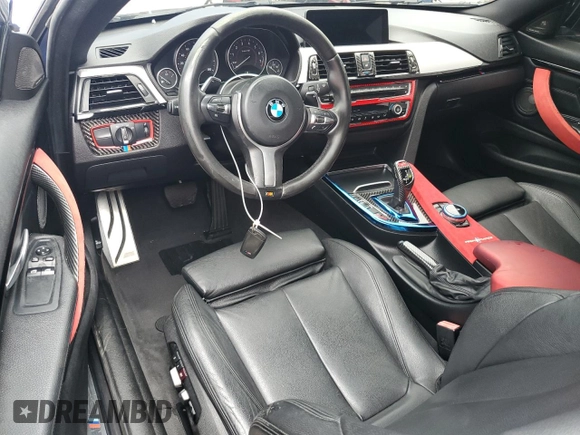 2017 BMW 4 Series 440i with VIN WBA4P1C51HK522059, listed as a Copart auction lot 60255554 with 76,289 mi miles and Salvage Title. Bid and sale history available at carsss.com. Image 8.
