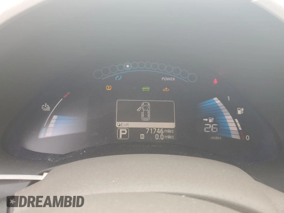2011 Nissan LEAF SL-e with VIN JN1AZ0CP1BT005859, listed as a Copart auction lot 53890865 with 71,746 mi miles and Clean Title. Bid and sale history available at carsss.com. Image 9.