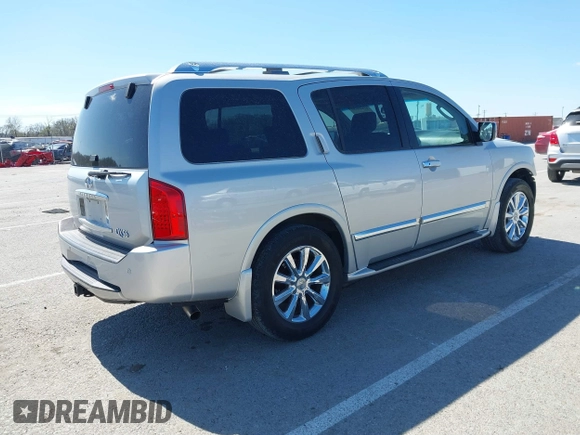 2010 Infiniti QX56 with VIN 5N3ZA0NE6AN909747, listed as a IAAI auction lot 41840842 with 188,469 mi miles and . Bid and sale history available at DreamBid. Image 4.