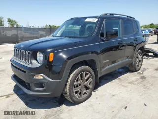 2018 Jeep Renegade Latitude with VIN ZACCJBBB3JPG90472, listed as a Copart auction lot 52718025 with 87,743 mi miles and Salvage Title. Bid and sale history available at carsss.com. Image 1.