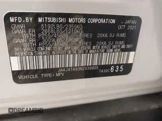 2022 Mitsubishi Outlander ES with VIN JA4J4TA83NZ039905, listed as a IAAI auction lot 41799784 with 9,412 mi miles. Bid and sale history available at carsss.com. Image 9.