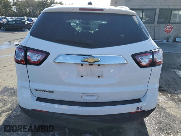 2017 Chevrolet Traverse LS with VIN 1GNKRFED4HJ101603, listed as a Copart auction lot 45803065 with 138,402 mi miles and Salvage title. Bid and sale history available at DreamBid. Image 6.