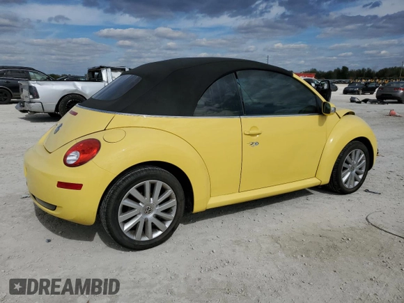 2008 Volkswagen Beetle SE with VIN 3VWRF31Y68M415714, listed as a Copart auction lot 41747365 with 84,406 mi miles and Salvage title. Bid and sale history available at DreamBid. Image 3.
