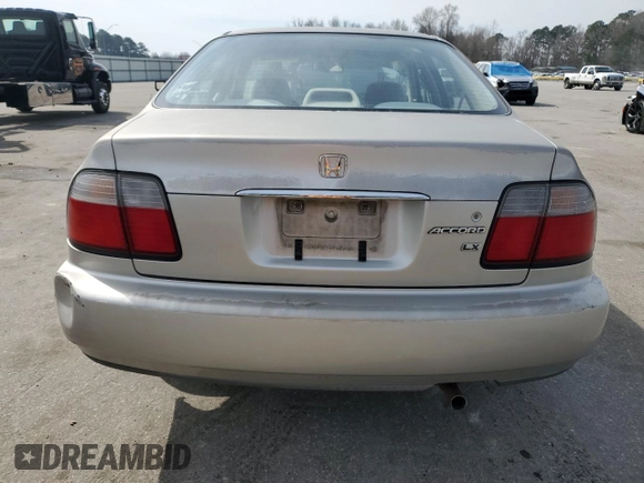 1997 Honda Accord LX with VIN 1HGCD5630VA006092, listed as a Copart auction lot 43310225 with 129,048 mi miles and Salvage Title. Bid and sale history available at carsss.com. Image 6.