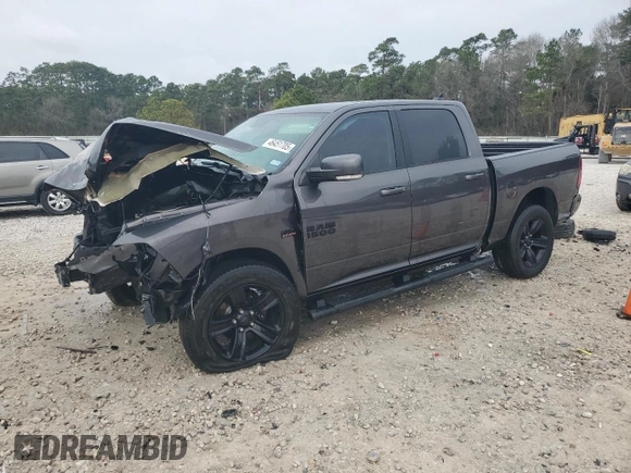 2018 Ram 1500 Night with VIN 1C6RR7MT4JS109407, listed as a Copart auction lot 46451705 with 165,377 mi miles and Salvage Title. Bid and sale history available at carsss.com. Image 1.