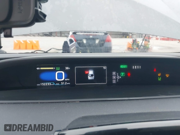2018 Toyota Prius Two with VIN JTDKARFU1J3545368, listed as a IAAI auction lot 41510475 with 152,233 mi miles. Bid and sale history available at carsss.com. Image 7.