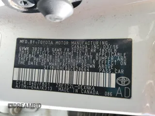 2016 Toyota Corolla L с VIN 2T1BURHE8GC628664, выставлен на аукционе Copart как лот 63495075 с пробегом 30 918 миль миль и Чистый • Clean title. История ставок и продаж доступна на DreamBid. Изображение 12.