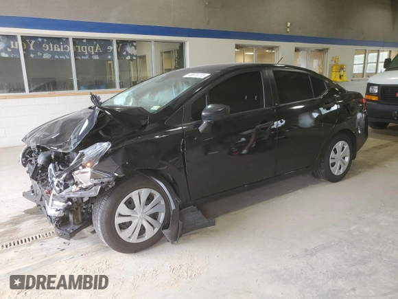 2021 Nissan Versa S with VIN 3N1CN8DV3ML897281, listed as a Copart auction lot 49673715 with 58,383 mi miles and Salvage Title. Bid and sale history available at carsss.com. Image 1.