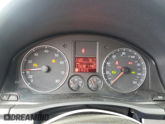 2008 Volkswagen Jetta Wolfsburg Edition with VIN 3VWRJ71K98M126974, listed as a Copart auction lot 58475155 with 115,038 mi miles and Salvage title. Bid and sale history available at DreamBid. Image 9.