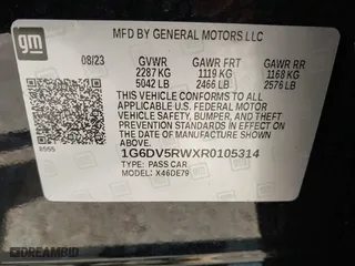 2024 Cadillac CT5-V with VIN 1G6DV5RWXR0105314, listed as a IAAI auction lot 41727296 with 12,790 mi miles. Bid and sale history available at carsss.com. Image 9.