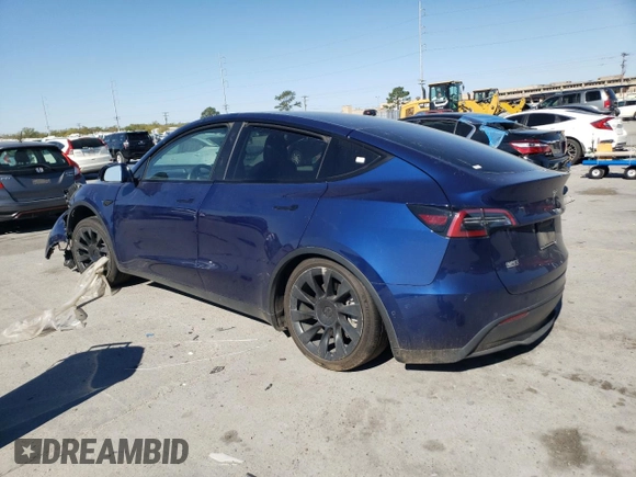 2022 Tesla Model Y Long Range with VIN 7SAYGDEE1NF481639, listed as a Copart auction lot 49896125 with Not Provided miles and Salvage Title. Bid and sale history available at carsss.com. Image 2.