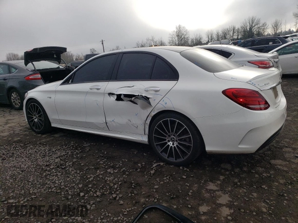 2018 Mercedes-Benz C 43 AMG with VIN 55SWF6EB9JU234998, listed as a Copart auction lot 87233064 with 75,432 mi miles and Salvage Title. Bid and sale history available at carsss.com. Image 2.