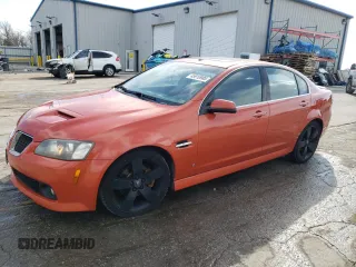 2008 Pontiac G8 GT with VIN 6G2EC57Y98L139163, listed as a Copart auction lot 45910985 with 183,088 mi miles and Salvage Title. Bid and sale history available at carsss.com. Image 1.