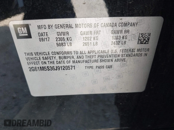 2018 Cadillac XTS Luxury with VIN 2G61M5S36J9120571, listed as a IAAI auction lot 41486816 with 77,302 mi miles. Bid and sale history available at carsss.com. Image 9.