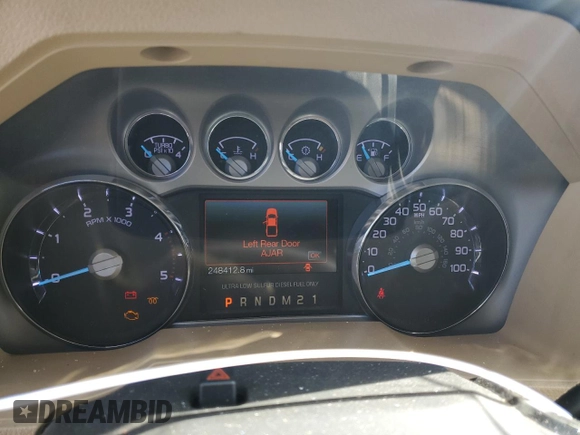 2016 Ford Super Duty F-250 SRW Lariat with VIN 1FT7W2BT1GEB29233, listed as a Copart auction lot 46093255 with 248,412 mi miles and Salvage Title. Bid and sale history available at carsss.com. Image 9.