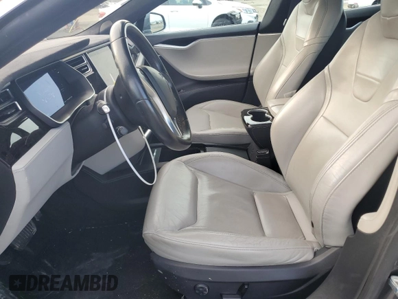 2016 Tesla Model S 70 with VIN 5YJSA1E10GF147377, listed as a Copart auction lot 86799084 with 93,805 mi miles and Salvage Title. Bid and sale history available at DreamBid. Image 7.