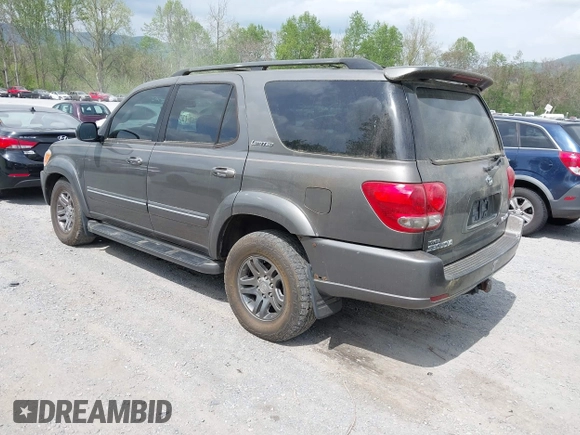 2007 Toyota Sequoia Limited with VIN 5TDBT48A57S292630, listed as a IAAI auction lot 42123231 with 245,692 mi miles and . Bid and sale history available at DreamBid. Image 3.